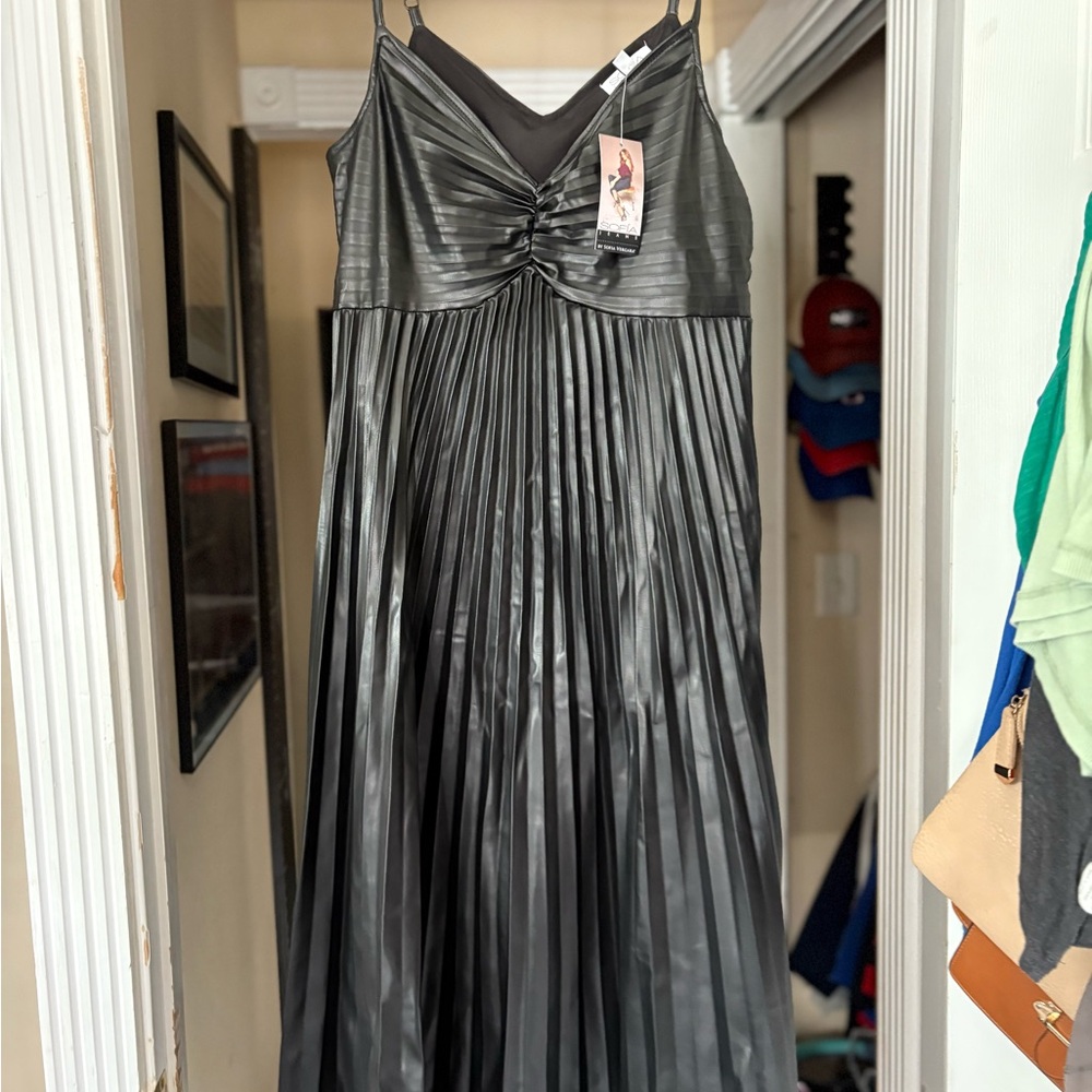 Sofia Jeans Black Pleated Dress